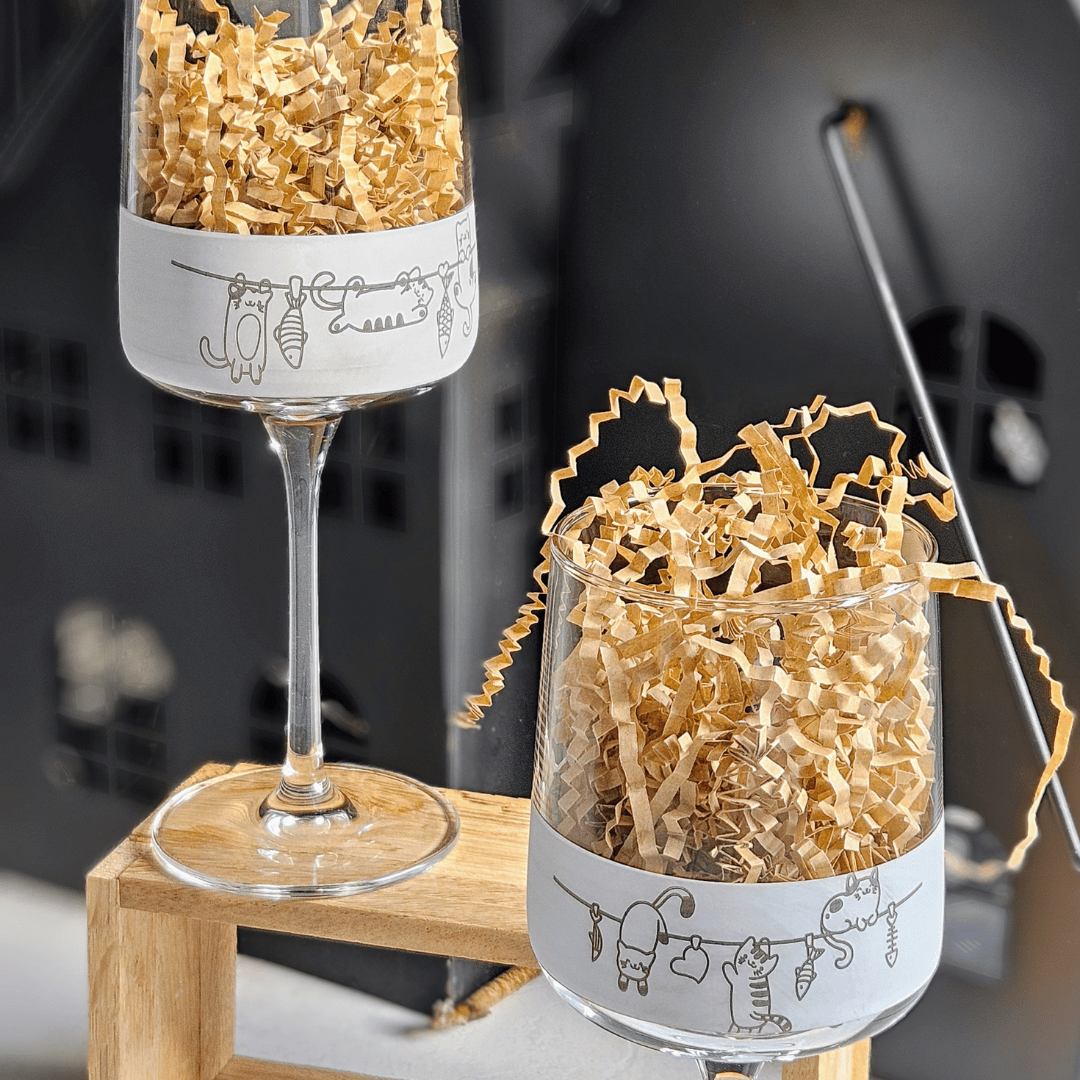 Weingläser - Katzen